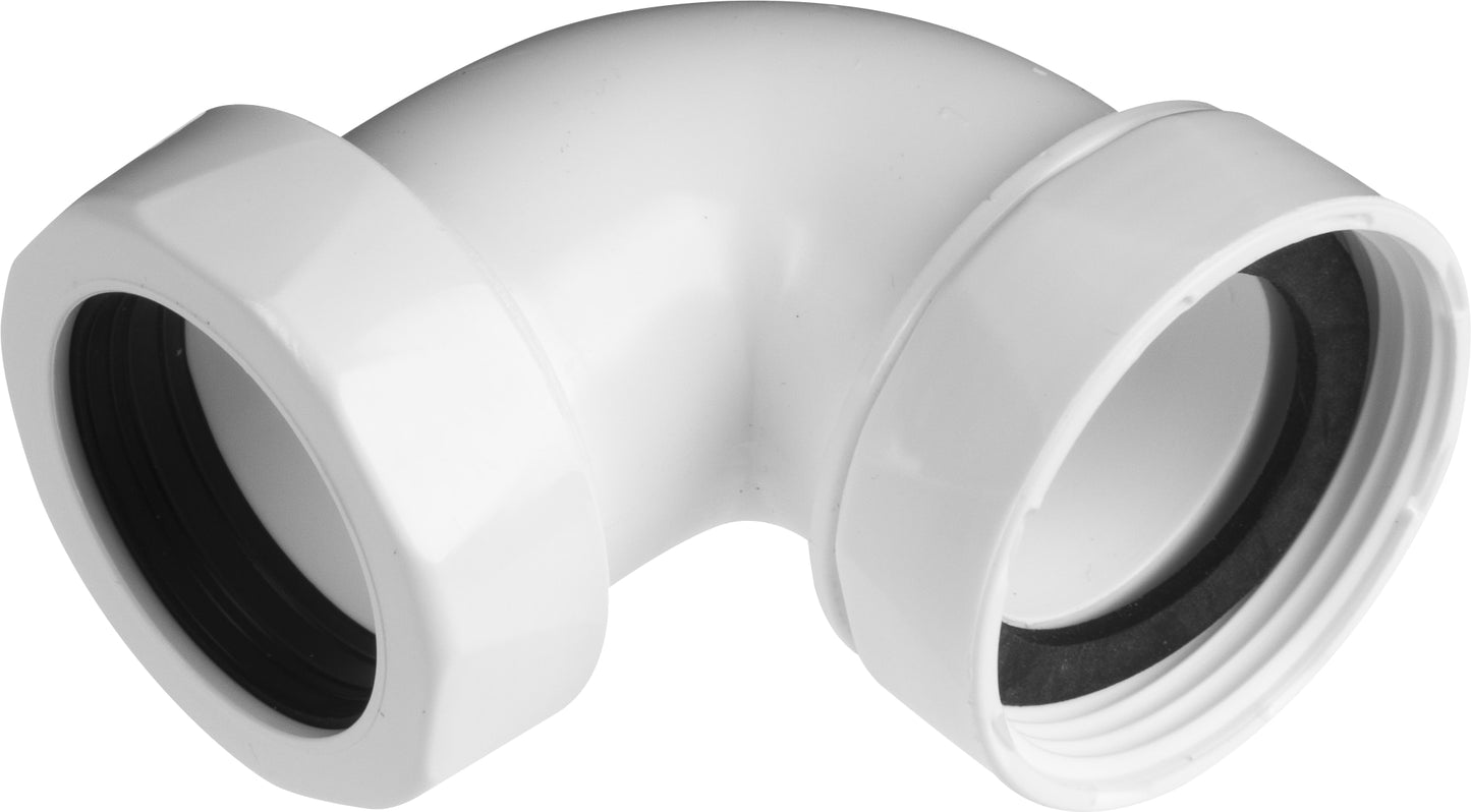 AFLØBSVINKEL 5/4"-32MM HVID