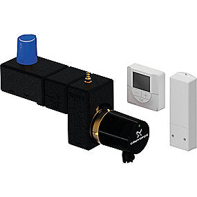 Uponor Fluvia Push 12 minishunt WL-X med trådløs termostat og telestat. Komplet inklusiv isolering