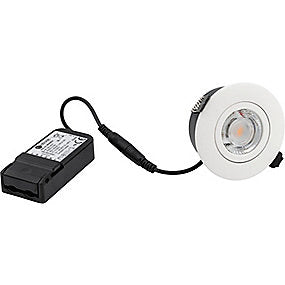 Low Profile Flexible G2 Ø75 3000K m/driver, mat hvid, rund, ind & ude