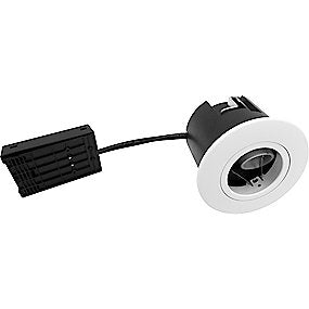 Swift Install V2 GU10 230V rund, inden- og udendørs, U/lyskilde, Mat Hvid