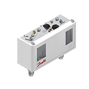 Danfoss KP15 dobbelt trykafbryder, dobbelt trykafbryder, justerbar trykafbryder, Min/Max kon trykafbryder, Danfoss trykafbryder, VVS Hjørnet.