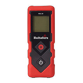 Hultafors laser afstandsmåler HDL 20 er perfekt på trange steder. Måler fra 20cm til 20m