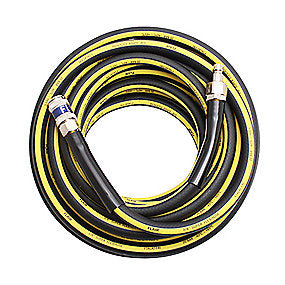 Flair trykluftslange 10m 3/8'' super flexslange med kobling & sikkerhedsnip max 20 bar
