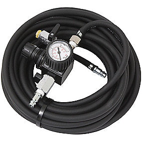 Flair sikkerhedsfyldeslange 10m, til fyldning udluftning fx rørballoner, med manometer mm.