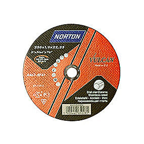Norton Vulcan skæreskive 230X1,9X22,2 mm til jern, metal og rustfrit stål