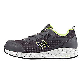 New Balance Logic Grey sikkerhedssko med snøre, Acteva mellemsål, slidstærk tekstil. Str. 43