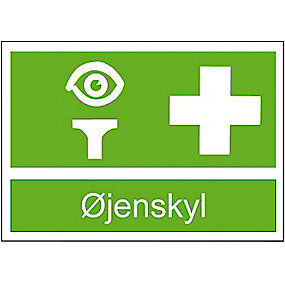 Øjenskyl Plast skilt A4 210 x 297mm