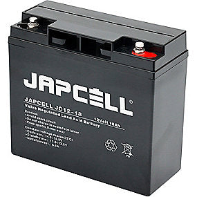Japcell AGM-batteri 12V JC12-18, 18,0Ah 4,8mm terminaler blybatteri