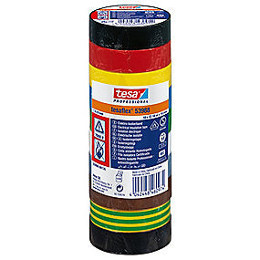 tesa isoleringstape 10mx15mm. Mix farver. VDE PVC, til isolering & mærkning af kabler