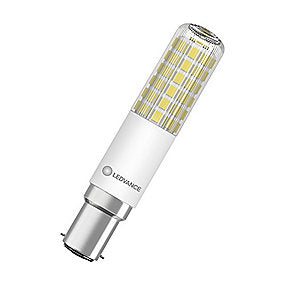 LEDVANCE T SLIM klar 1055lm 8W/827 (75W) 320gr. B15d dæmpbar