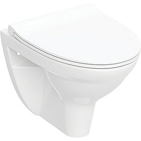 Ifø Spira Classic sæt hængetoiletskål med sæde 355x495x370mm Rimfree hvid
