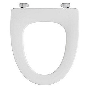 Pressalit Sign 553 toiletsæde uden låg inkl. fast beslag i rustfrit stål. Hvid