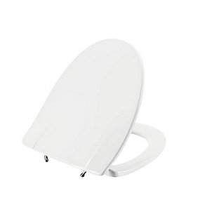Pressalit Sign 554 toiletsæde inkl. fast beslag i rustfrit stål. Hvid