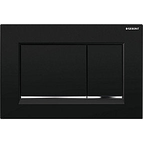 GEBERIT SIGMA30 betjeningsplade sort/krom/sort