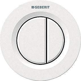 GEBERIT tryk Omega01, pneumatisk, til dobbel skyl, indbygget betjening, alpin-hvid