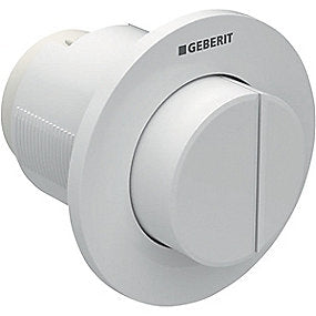 GEBERIT tryk Omega01, pneumatisk, til dobbel skyl, indbygget betjening, fremstående, alpin-hvid