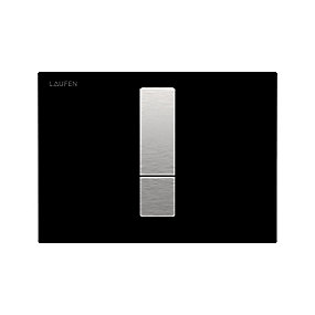 Laufen Lis aw102 betjeningsplade duoskyl. Sort glas