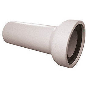 Milton klosettilslutning, 90x260 mm klosettilslutning, lige klosettilslutning, hvid klosettilslutning, VVS-tilbehør, VVS Hjørnet.