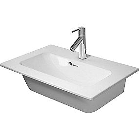 Duravit ME by Starck håndvask, vask, håndvask, badeværelsesvask, møbelvask, 63x40 cm vask, Duravit vask, Starck vask, WonderGliss vask, uden hanehul, med overløb, VVS.