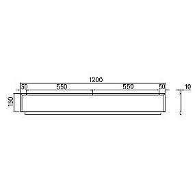 Juvel bagplade til rende JUVEL 150x10x1200mm P12VP t/651760 rf St