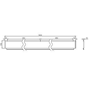 bagplade JUVEL 150x10x1800mm P18VP t/651760 rf St