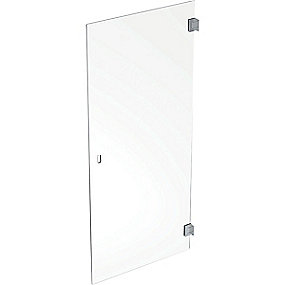 Contura Showerama Art svingdør, brusekabine svingdør, 900x2000 mm svingdør, sølvfarvet profil, klart glas, brusekabinedør, Contura brusekabine.