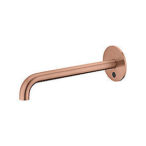 Qtoo d line sensor håndvaskarmatur, Qtoo armatur, d line armatur, berøringsfri armatur, PVD kobber armatur, vægmonteret armatur, 250mm tud, VVS.