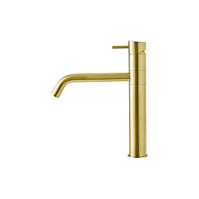 Qtoo d line køkkenarmatur, d line, Køkkenarmatur, Børstet PVD messing armatur, Svingtud, Qtoo, VVS.