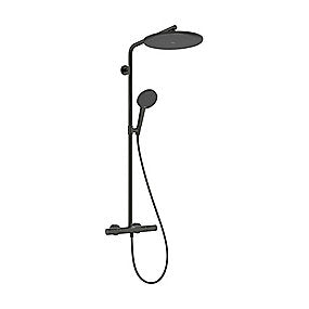 hansgrohe Raindance Alive S Puro Showerpipe 300 1jet EcoSmart termostat, børst. sort krom PVD