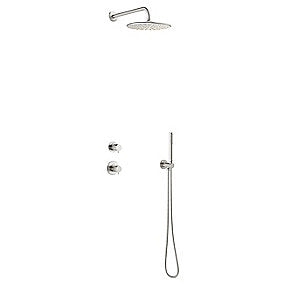 Damixa Silhouet DS 1 Indbygning til vægmontage brus udv.dele med 1 termo. 2 omskift. Stål PVD