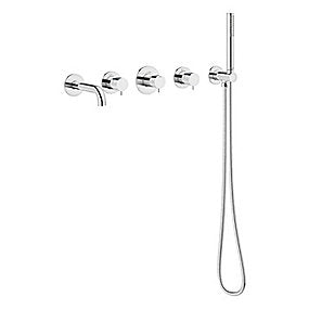 Damixa Silhouet BS 1 Indbygning til kar. Udv.dele med 1 termo. 2 omskift. hovedbruser. & tud. Krom