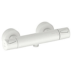 Damixa Silhouet TMC termostatarmatur 1/2'' studs ned, rosetter & excentrikker, mat hvid