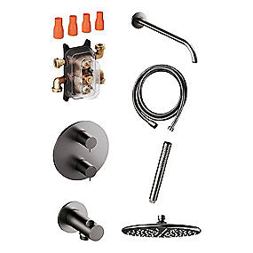 Damixa Silhouet indbygningspakke Børstet graphite grey med hoved/håndbr