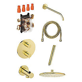 Damixa Silhouet HS1 indbygning bad - komplet pakke. Poleret messing