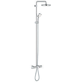 GROHE NTempCosmop. 210 brusesystem med kar/brus termostat Erst. 722282834. Krom