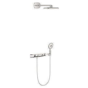 GROHE Rainshower SmartControl termostatarmatur c/c150mm/ø130mm med hoved & håndbruser. Forkromet/hvid
