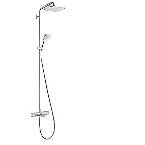 hansgrohe Croma E 280 Showerpipe med kartermostat. 1jet.Inkl.hovedbruser,håndbruser,brusetermostat,bruserslange