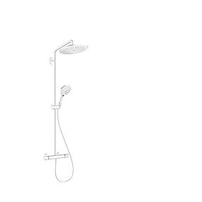 hansgrohe Croma Select S showerpipe 280 EcoSmart med Raindance Select S 120 3jet håndbruser, mat hvid