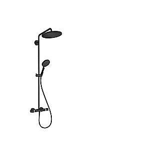 hansgrohe Croma Select S showerpipe 280 EcoSmart med Raindance Select S 120 3jet håndbruser, mat sort