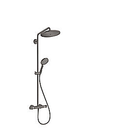 hansgrohe Croma Select S showerpipe 280 EcoSmart med Raindance Select S 120 3jet håndbruser, børstet sort krom