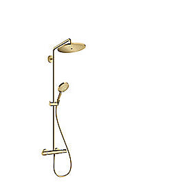 hansgrohe Croma Select S showerpipe 280 EcoSmart med Raindance Select S 120 3jet håndbruser, poleret guld-optik