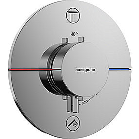 hansgrohe ShowerSelect Comfort S termostat til indbygning med afspærring til 2 udtag. Krom