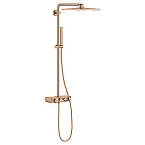 GROHE Euphoria Cube brusesys SmartControl 310 Duo termostat til væg, børstet warm sunset