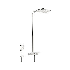 Oras Esteta Rain shower Termostatisk brusersystem med hovedbruser 360x220mm, håndbruser. Hvid