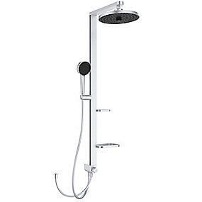 Ideal Standard Alu+ Brusesystem Silver, sølv brusesystem, termostatbruser, hovedbruser, håndbruser, badeværelse, Ideal Standard, VVS.