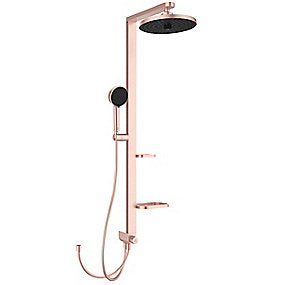 Ideal Standard Alu+ Brusesystem Rose, rose brusesystem, termostatbruser, hovedbruser, håndbruser, badeværelse, Ideal Standard, VVS.