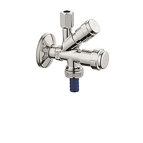 GROHE Eggemann design-handle stopventil 3/8 nippel/roset. Forkromet