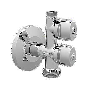 Broen Arcofix kombiventil 1/2''x3/8'' med 3/4'' tilslutning til opvaskemaskine krom