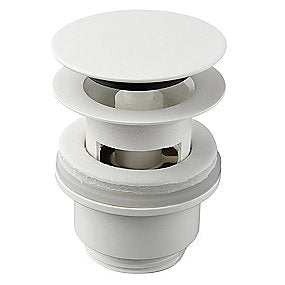 Damixa bundventil 1 1/4'' med klikfunktion, mathvid