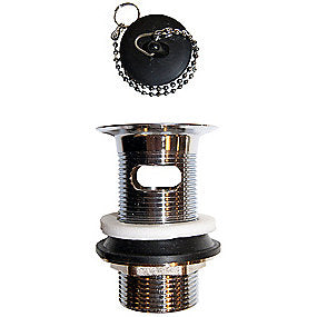 Primero Bundventil 1 1/4'' x 100mm. Med overløb. Krom